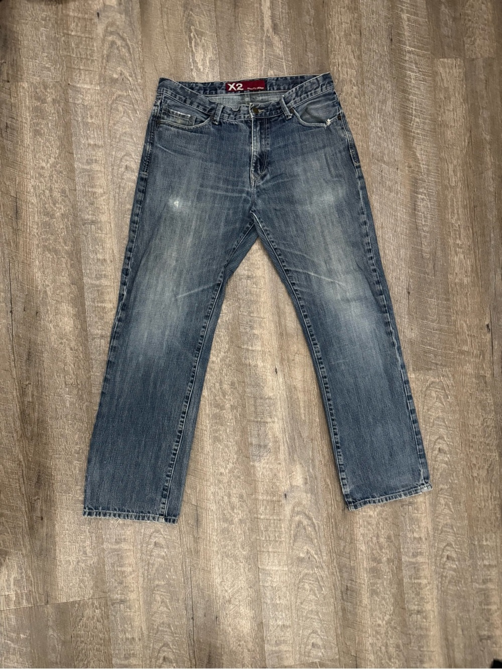 Men's X2 Blue Wash Classic Straight Leg Jeans 34x32 Express